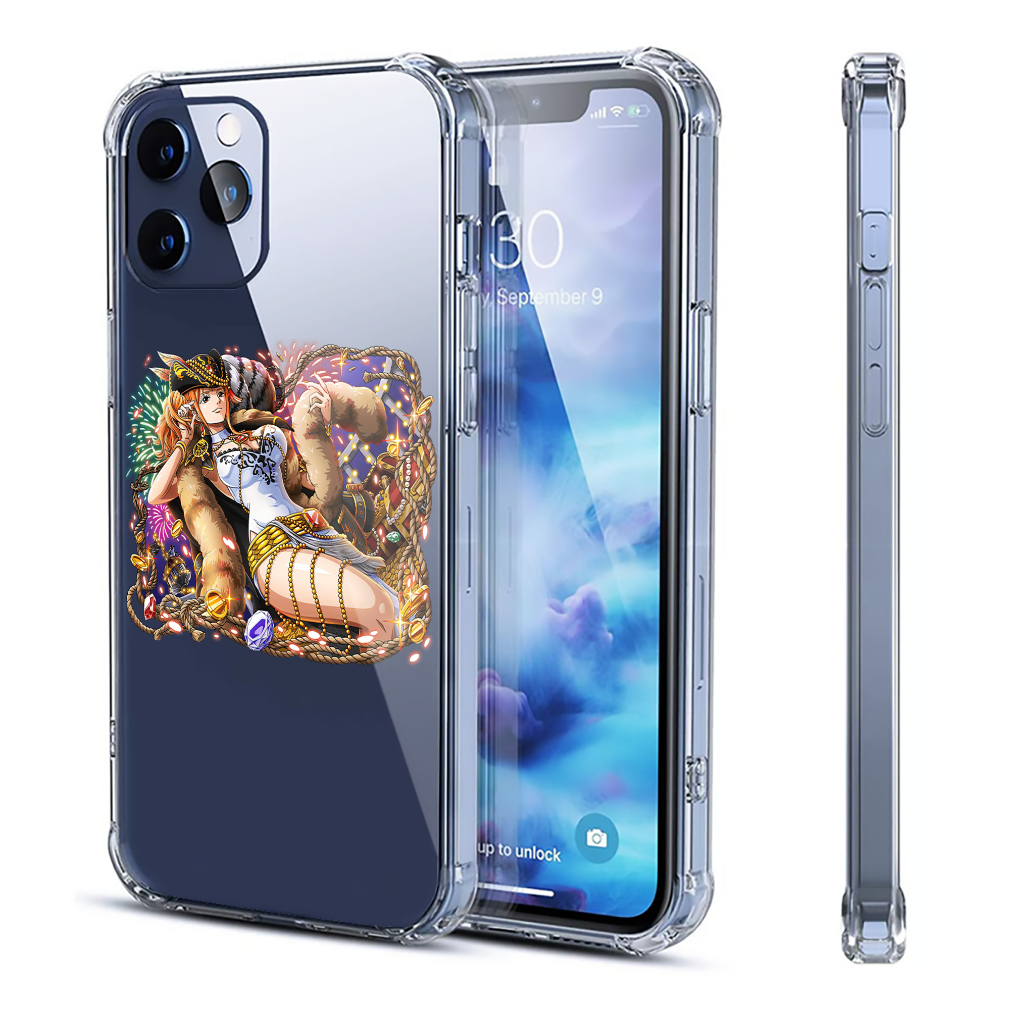 （画像用） ワンピース ナミ ONE PIECE Nami 【iPhone 12シリーズ対応】透明スマホケース（クリアソフトケース）